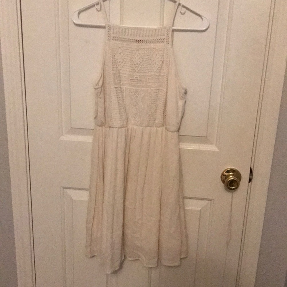 Cream white spring dress